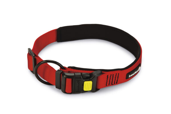 Red Nylon Padded Collar Deluxe