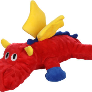 Dog toy plush squeaky & crinkle dragon